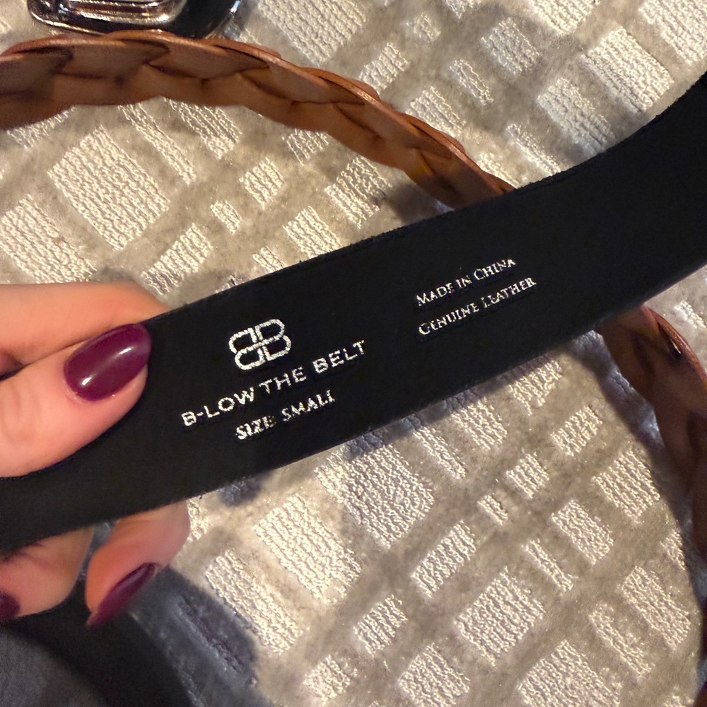 Black B-low The Belt with large Silver Buckle - Picture 5 of 5